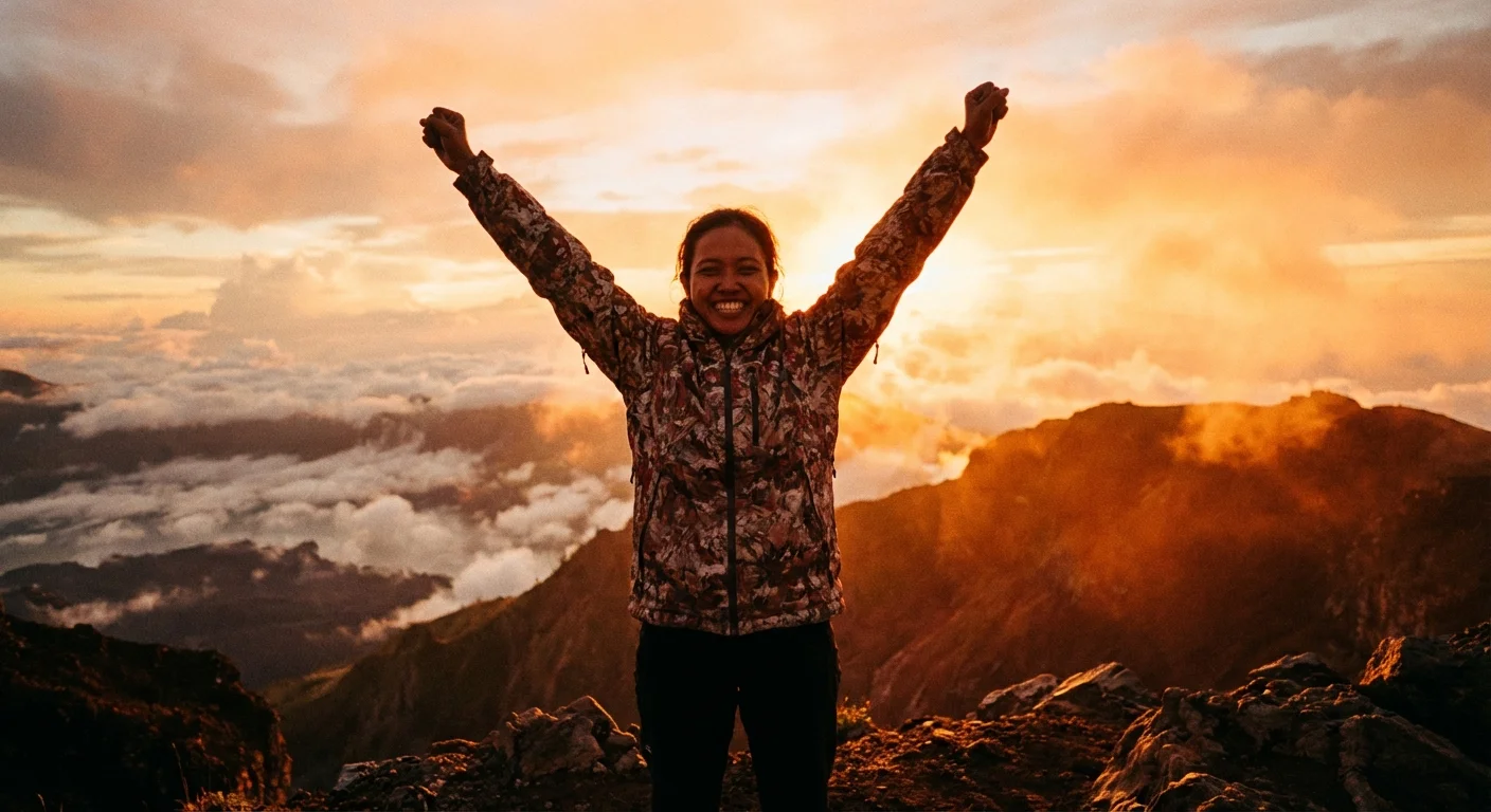 Seseorang yang percaya diri menatap masa depan